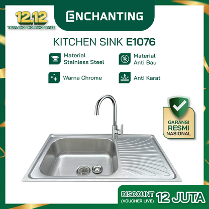 Bak Cuci Piring Kitchen Sink Europe Enchanting E1076