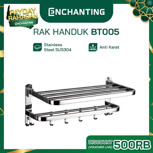Rak Tempat Handuk Stainless Steel 304 Europe Enchanting BT005