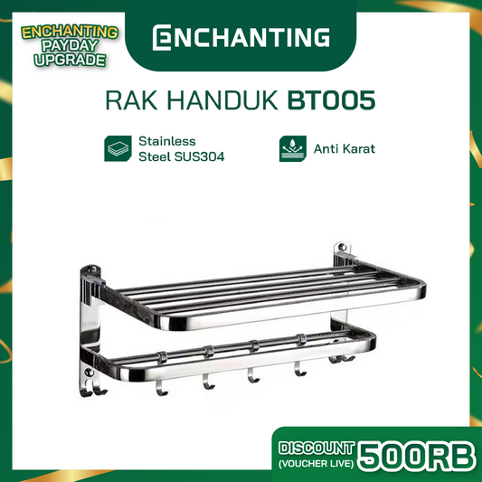 Rak Tempat Handuk Stainless Steel 304 Europe Enchanting BT005