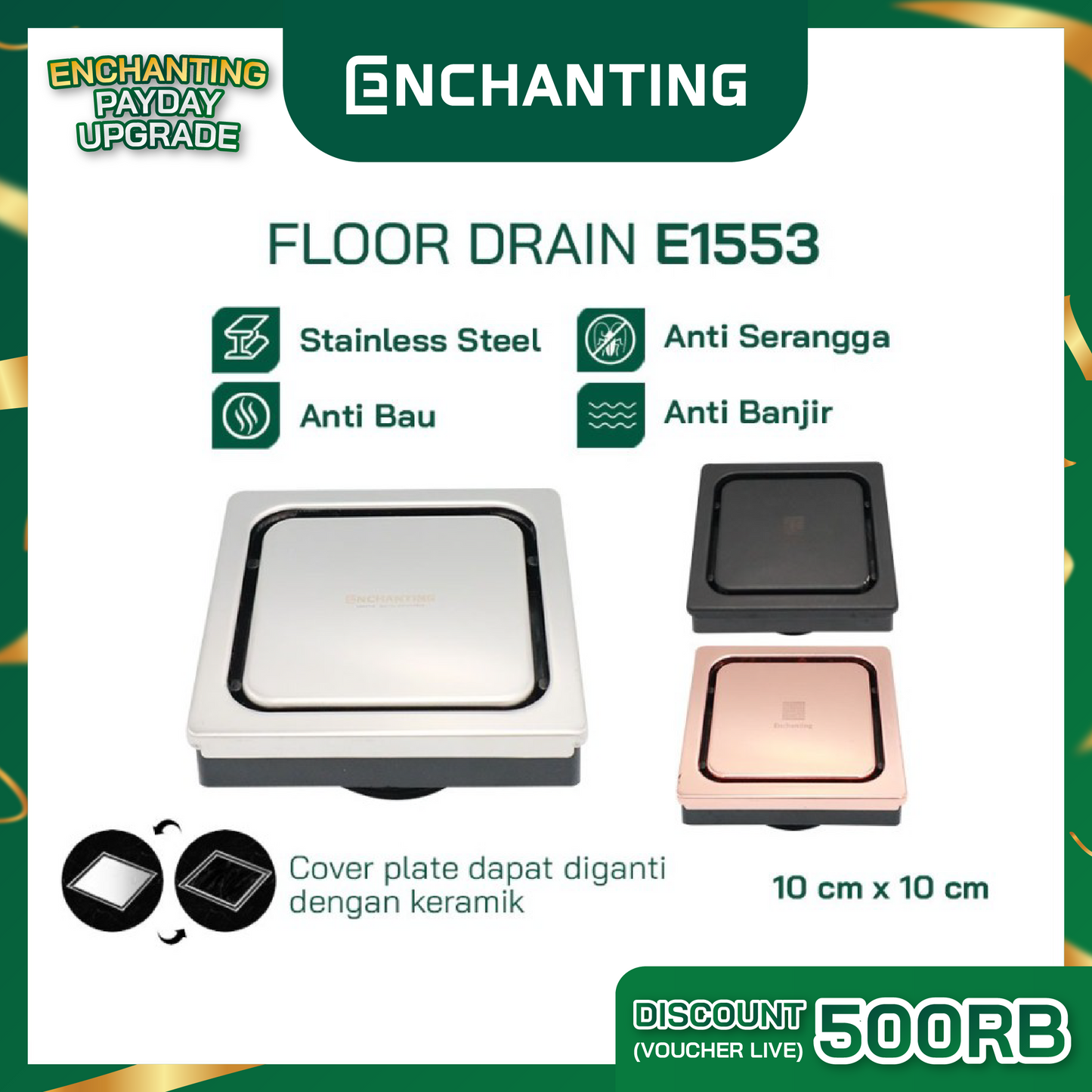 Floor Drain / Saringan Got Europe Enchanting E1553
