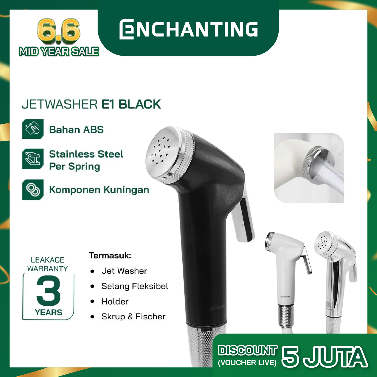 Jet Washer Closet / Toilet Europe Enchanting E1 Series