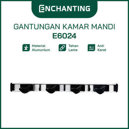 ENCHANTING Penjepit Gantungan Sapu Pel / Mop & Broom Holder Alumunium E6024