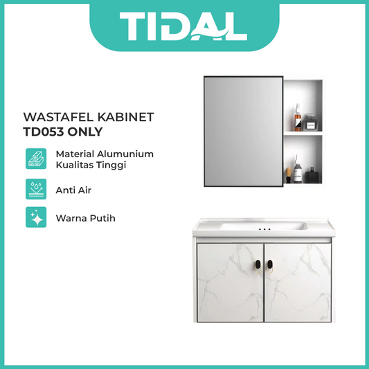 Wastafel Kabinet Set Minimalis Cermin Kamar Mandi Tidal TD053