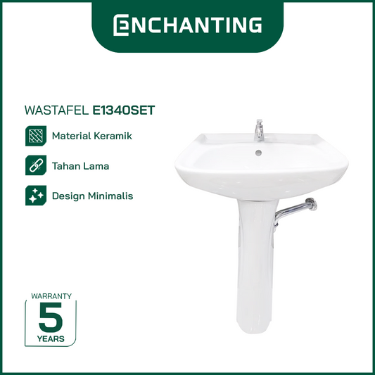Wastafel Cuci Tangan Keramik Europe Enchanti E1340SET