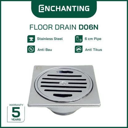 Saringan Got Floor Drain Europe Enchanting D06N Stainless Steel
