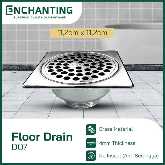 Floor Drain/Saringan Got Kamar Mandi Europe Enchanting D07 Stainless Steel