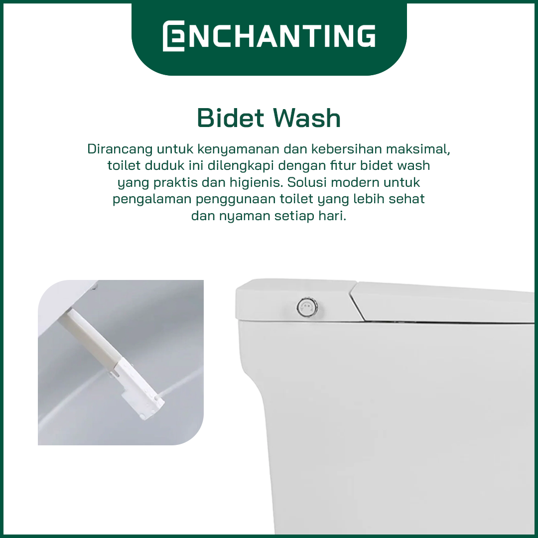 ENCHANTING Toilet/Kloset Duduk Soft Close Europe Enchanting E016