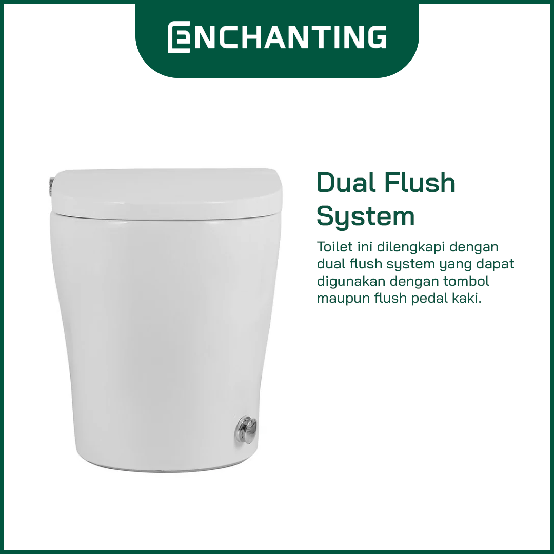 ENCHANTING Toilet/Kloset Duduk Soft Close Europe Enchanting E016