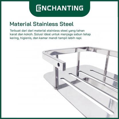 Rak Sabun Kamar Mandi Europe Enchanting E1048 Solid Stainless Steel