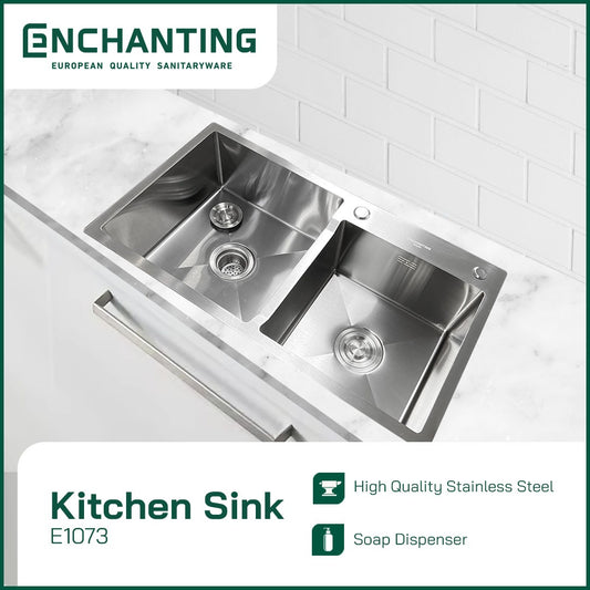 Sink Bak Cuci Piring Stainless Europe Enchanting Minimalist Style E1073