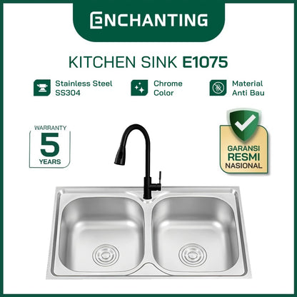 SET Kitchen Sink Dapur / Bak Cuci Piring Europe Enchanting E1075