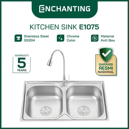 SET Kitchen Sink Dapur / Bak Cuci Piring Europe Enchanting E1075