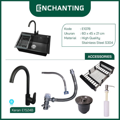 Kitchen Sink SET Dapur/ Bak Cuci Piring Europe Enchanting E1078 Set