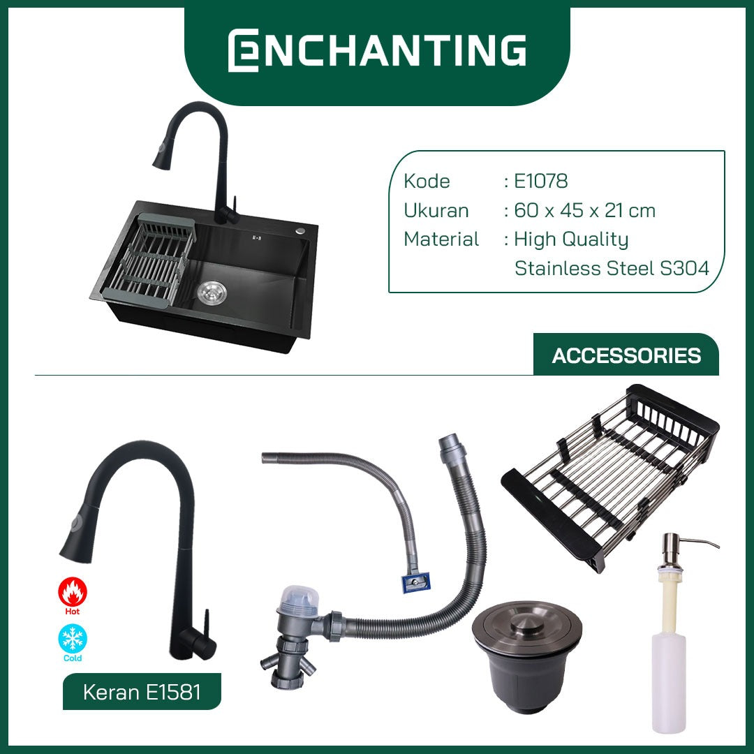 Kitchen Sink SET Dapur/ Bak Cuci Piring Europe Enchanting E1078 Set