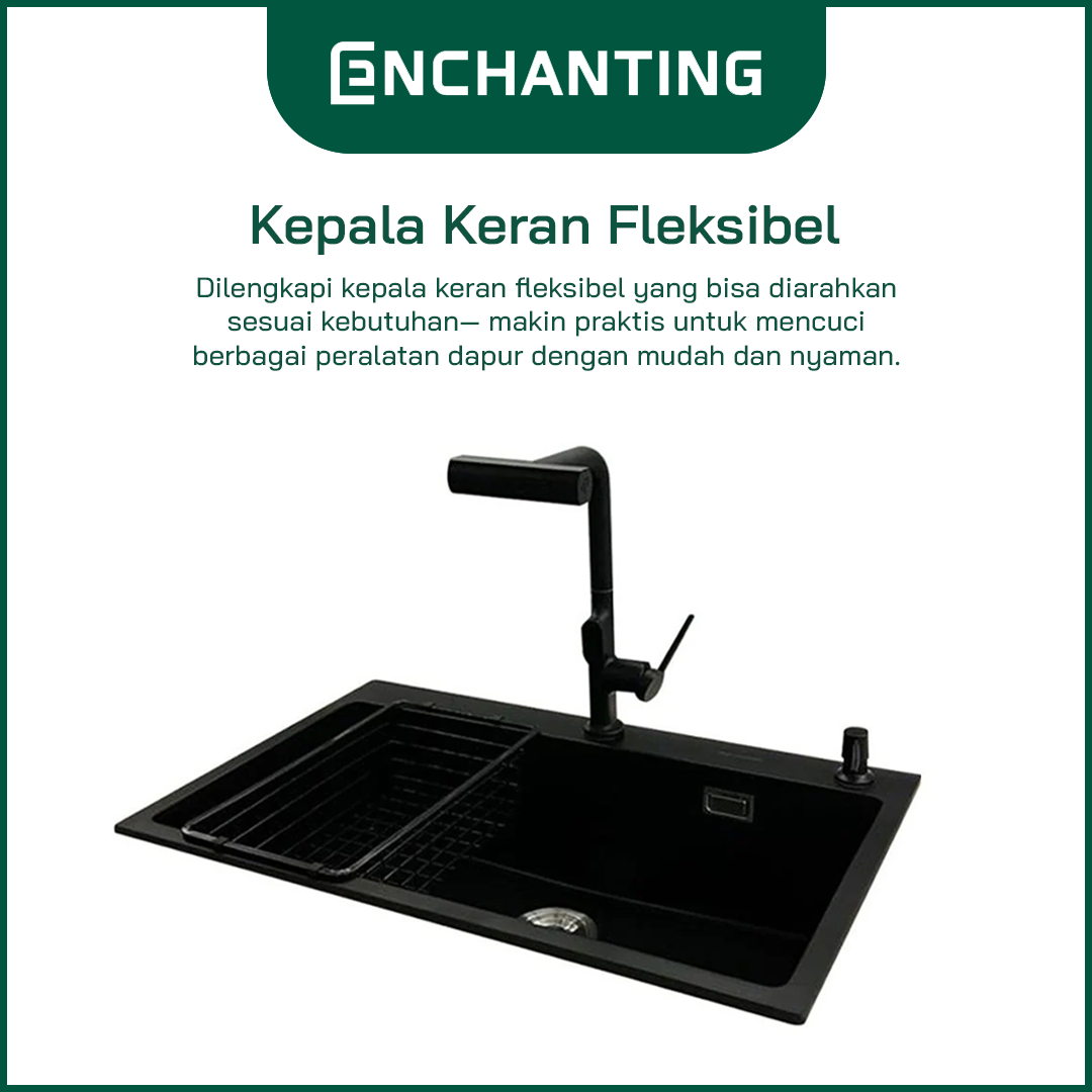 Granite Kitchen Sink Dapur / Bak Cuci Piring Europe Enchanting E1081