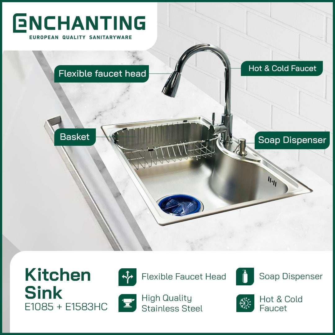 Kitchen Sink Bak Cuci Piring Europe Enchanting E1071 Stainless Steel
