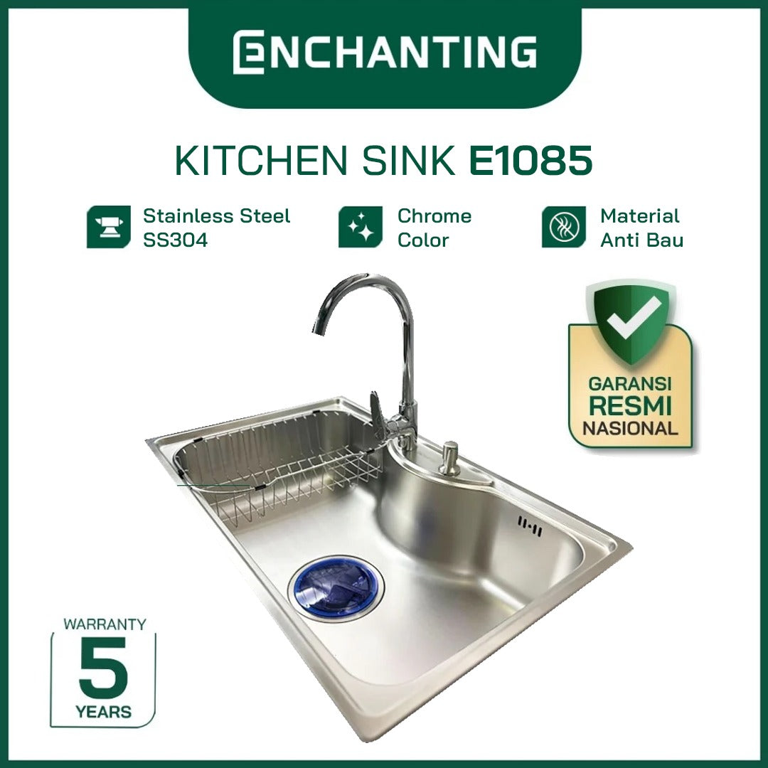 Kitchen Sink Bak Cuci Piring Europe Enchanting E1085 Stainless Steel
