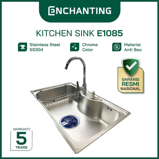 Kitchen Sink Bak Cuci Piring Europe Enchanting E1085 Stainless Steel