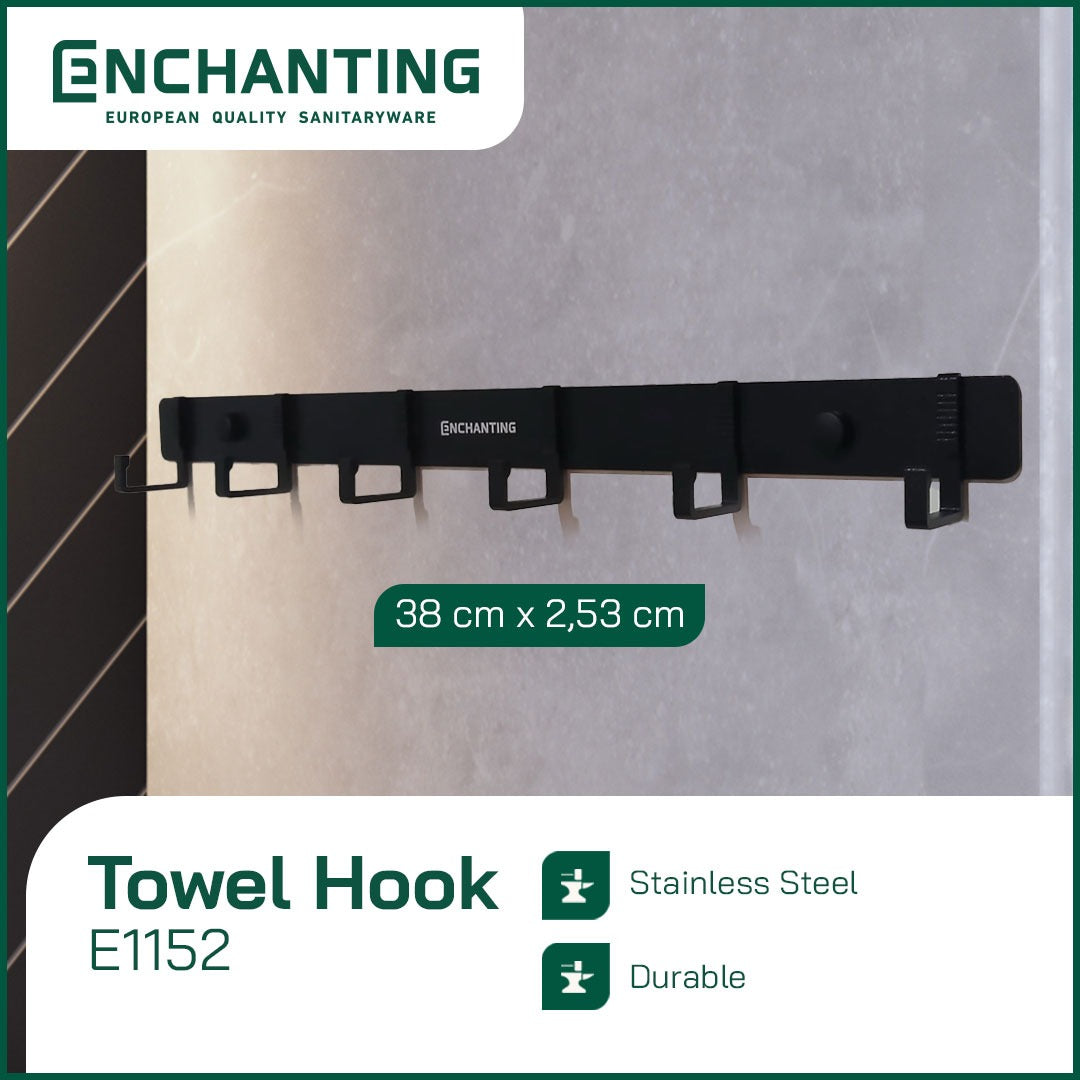 Towel Hook Gantungan Handuk Enchanting E1152 Black