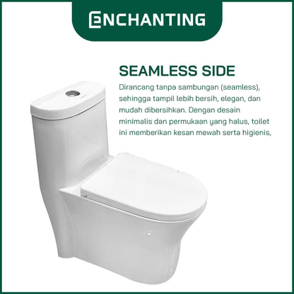 Toilet / Kloset Duduk Enchanting Siphonic Soft Close As 30 E1295