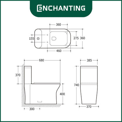 Toilet / Kloset Duduk Enchanting Siphonic Soft Close As 30 E1295