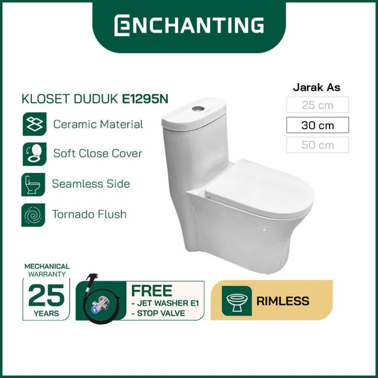 Toilet / Kloset Duduk Enchanting Siphonic Soft Close As 30 E1295