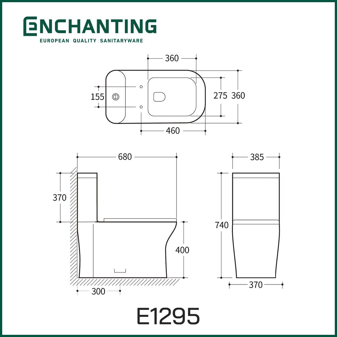 Toilet / Kloset Duduk Enchanting Siphonic Soft Close As 30 E1295