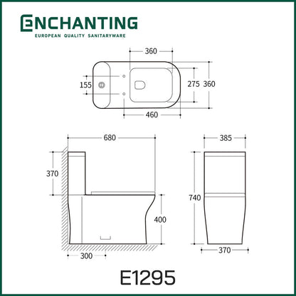 Toilet / Kloset Duduk Enchanting Siphonic Soft Close As 30 E1295