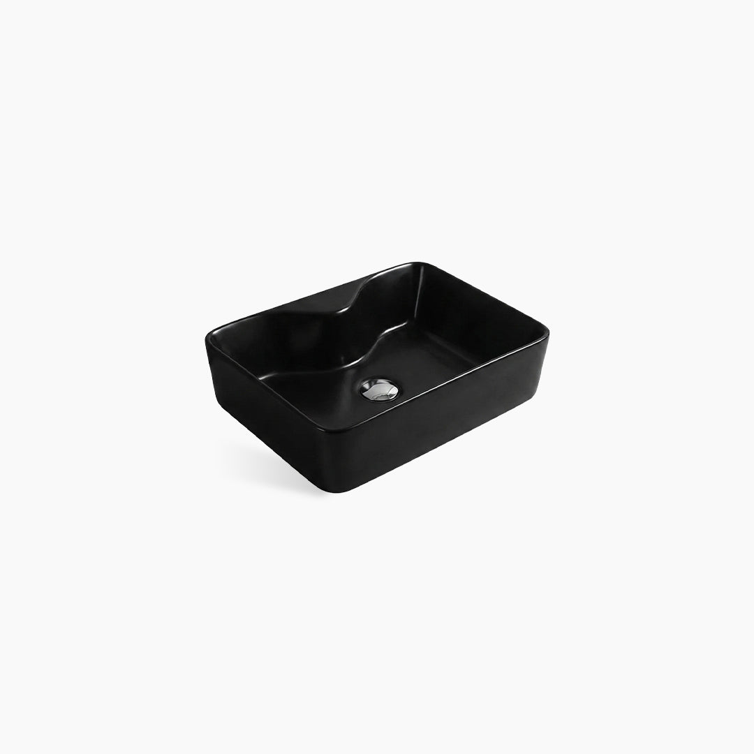 Wastafel Meja Cuci Tangan Keramik Europe Enchanting E1319 (Full Black or Black & White)