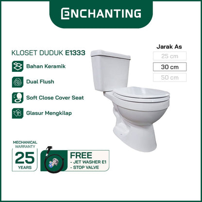 Toilet / Kloset Duduk Europe Enchanting E1333 Bergaransi