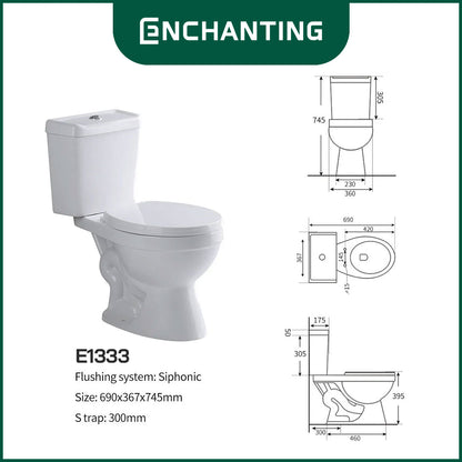 Toilet / Kloset Duduk Europe Enchanting E1333 Bergaransi