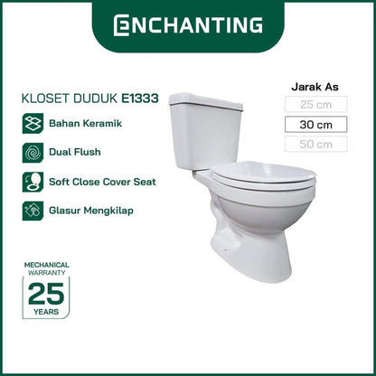 Toilet / Kloset Duduk Europe Enchanting E1333 Bergaransi