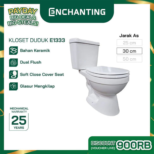 Toilet / Kloset Duduk Europe Enchanting E1333 Bergaransi