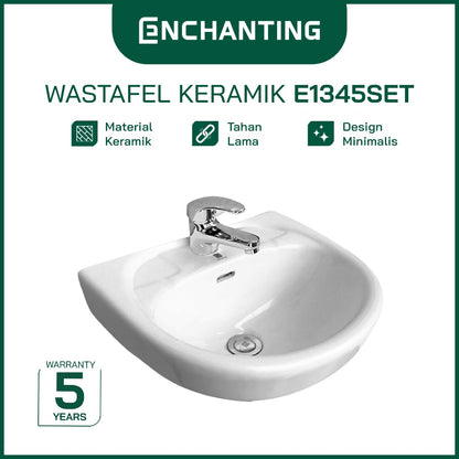 SET Wastafel Keramik Europe Enchanting E1345SET