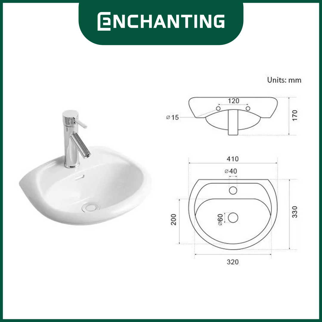 Wastafel Keramik Europe Enchanting E1346