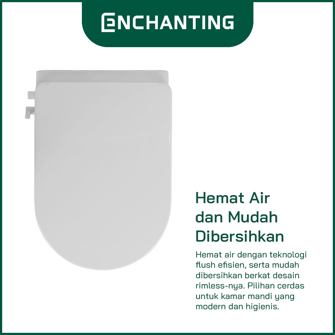 Wall Hung Toilet / Kloset Duduk Gantung Europe Enchanting E1360Eco