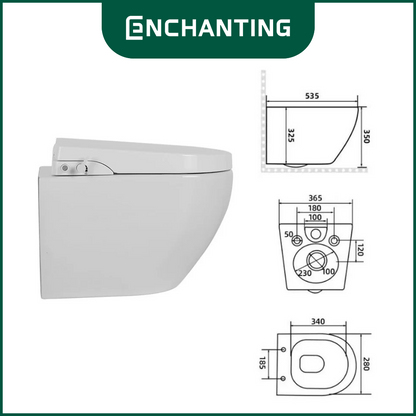 Wall Hung Toilet / Kloset Duduk Gantung Europe Enchanting E1360Eco