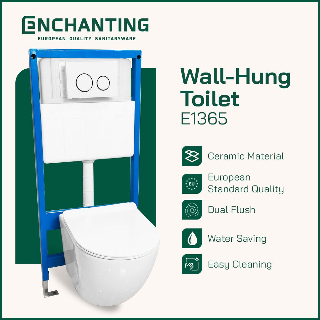 Wall Hung Toilet / Kloset Duduk Gantung Europe Enchanting E1365