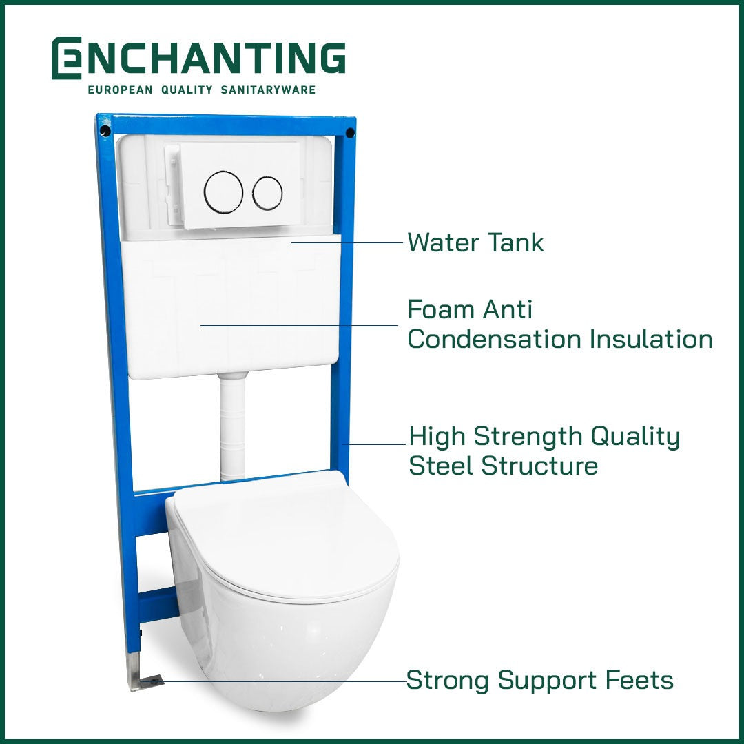 Wall Hung Toilet / Kloset Duduk Gantung Europe Enchanting E1365