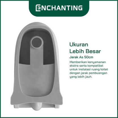 ENCHANTING Toilet / Kloset Duduk Siphonic Soft Close As 50cm E1369