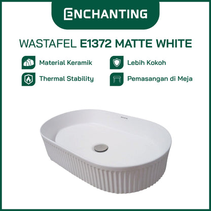 ENCHANTING Wastafel Meja Cuci Tangan Keramik Europe Enchanting E1372