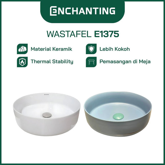 ENCHANTING Wastafel Meja Cuci Tangan Keramik Europe Enchanting E1375