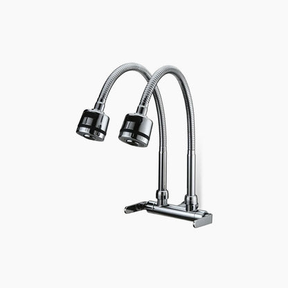 Enchanting Keran Air Dapur Double Hose Filter Chrome E1504
