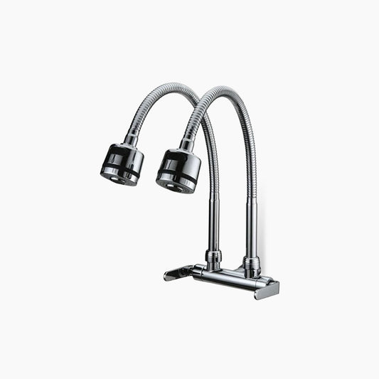 Enchanting Keran Air Dapur Double Hose Filter Chrome E1504