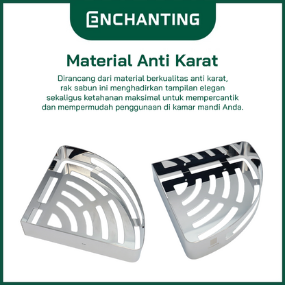 Enchanting Rak Sabun Sudut Stainless Steel Minimalist Style E1551