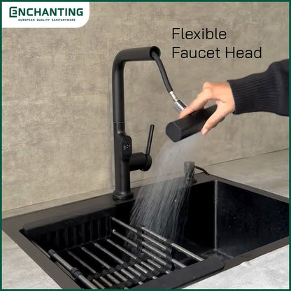 Smart Kitchen Faucet Fleksibel Europe Enchanting E1591 LED Temperature