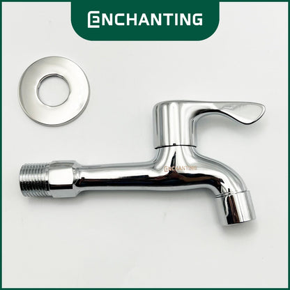 ENCHANTING Keran Air Tembok Air Dingin Kuningan Chrome Tebal Minimalis Tahan Lama E1596 Bergaransi