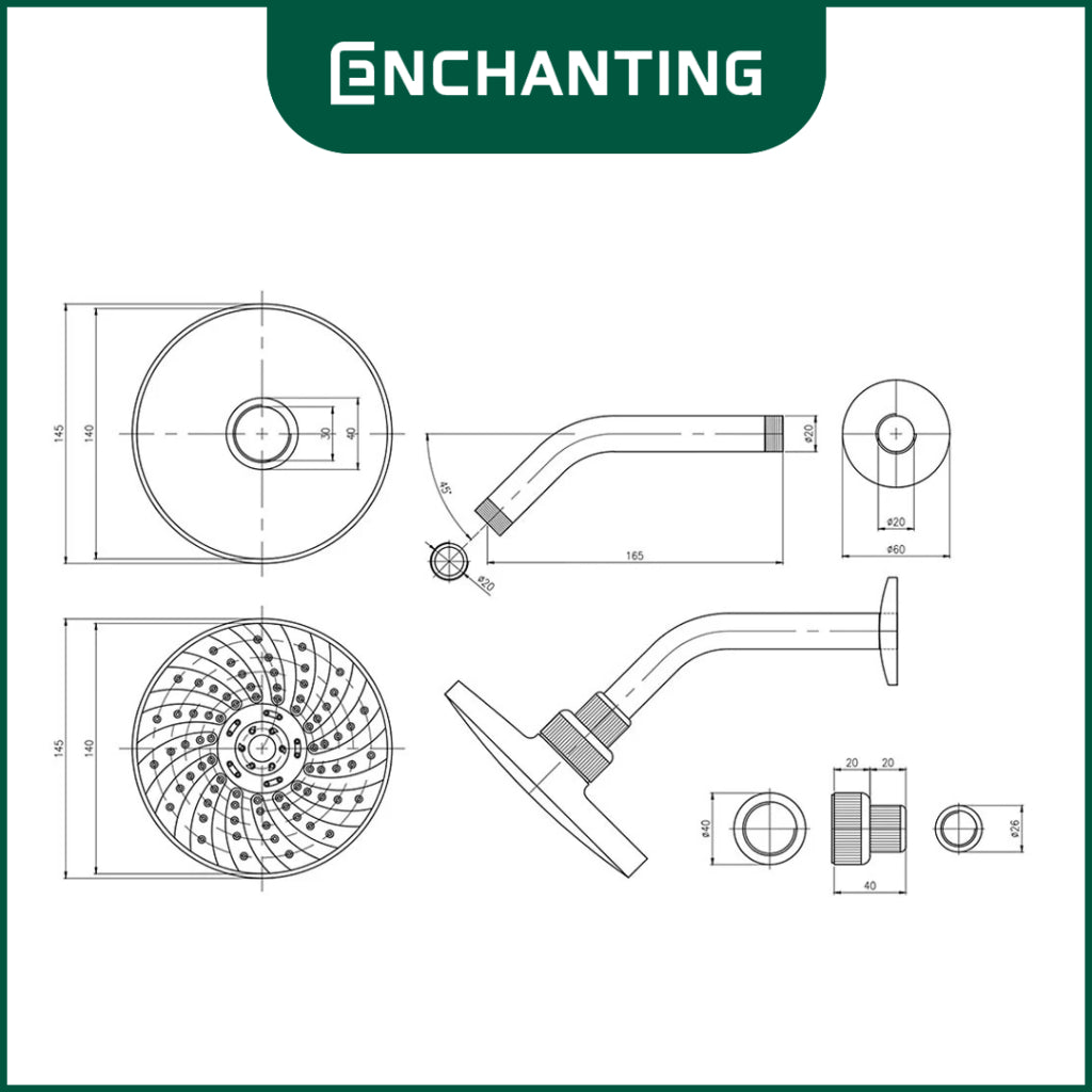 Kepala Shower Mandi Europe Enchanting High Quality 3 Fungsi E215