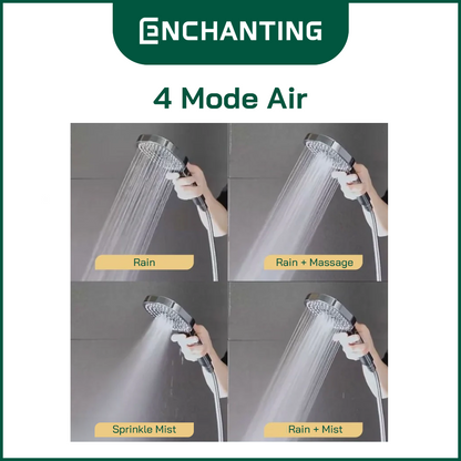 ENCHANTING Hand Shower Kamar Mandi Kepala Shower 4 Mode Air Material ABS E221