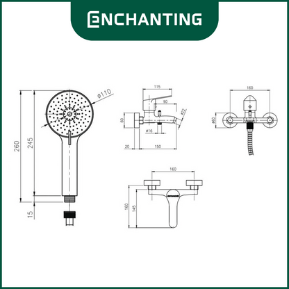 Kran Mixer Panas Dingin Europe Enchanting E36N